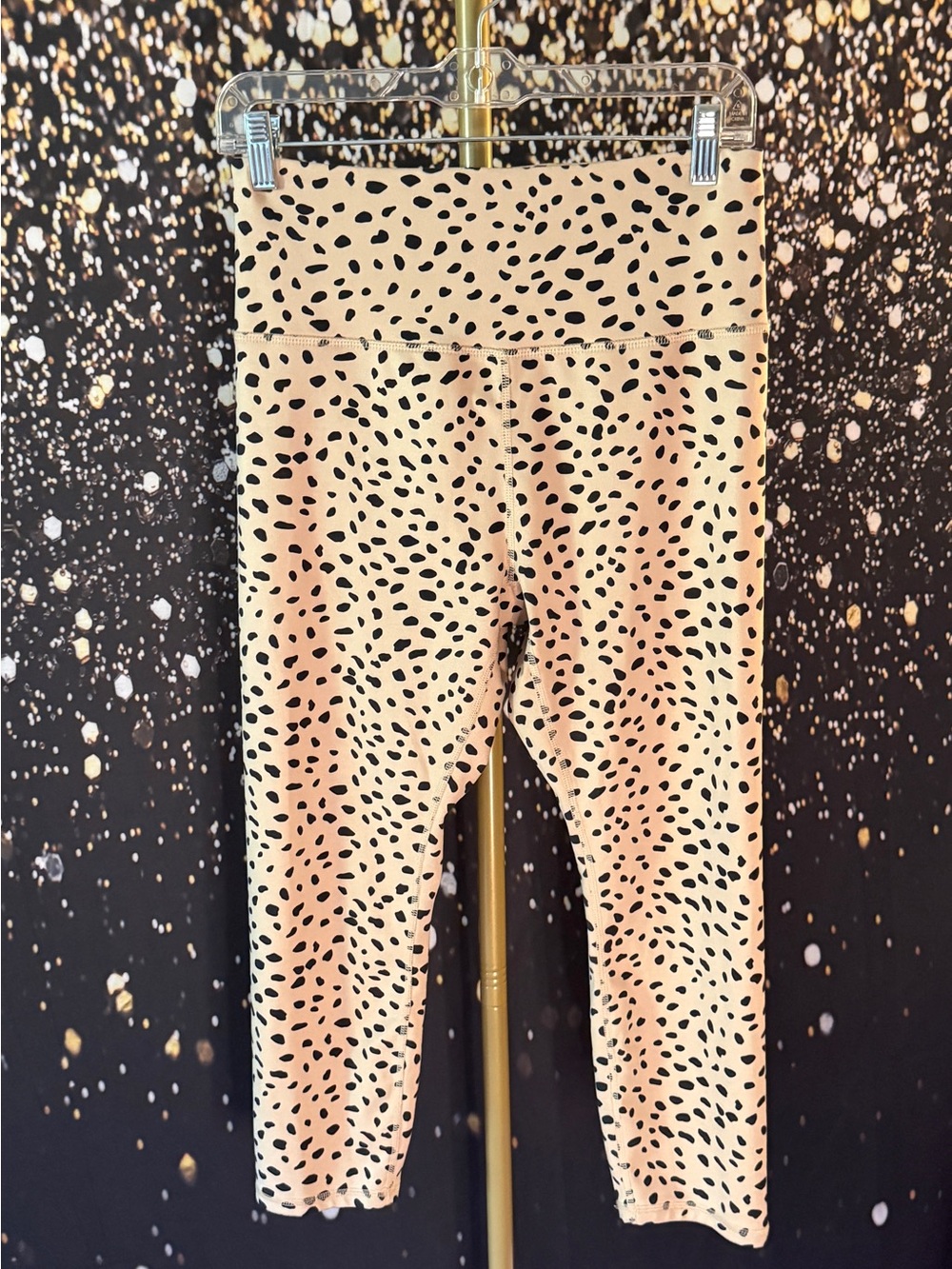 Ellie Cream Leopard Print Leggings